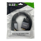 Gizzu Full HD HDMI to VGA Cable (1.8m) - Black